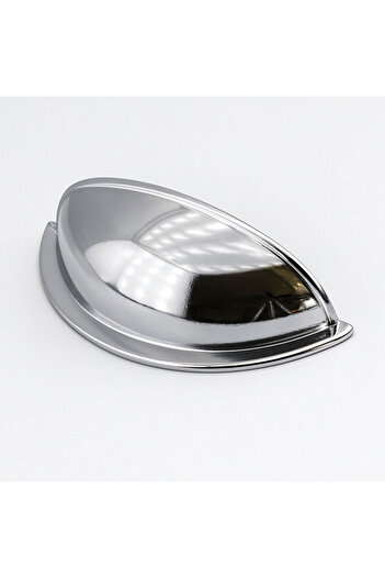 Badem10 Dish Handle 64 mm Chrome Silver Color Metal Furniture Drawer Cabinet Door Handle Modern Kitchen Handles