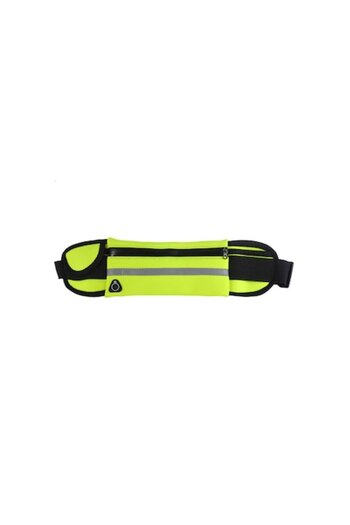 Bibilel Sport belt bag for running, mobile phone pocket, adjustable elastic strap, waterproof material, Gree