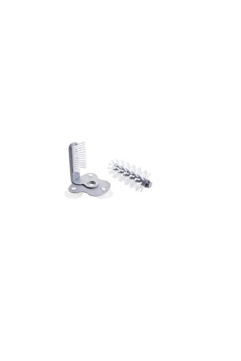 Bibilel Double Brush for Glasses and Containers, Suction Fixation, 18cm, Grey, BBLFMD260