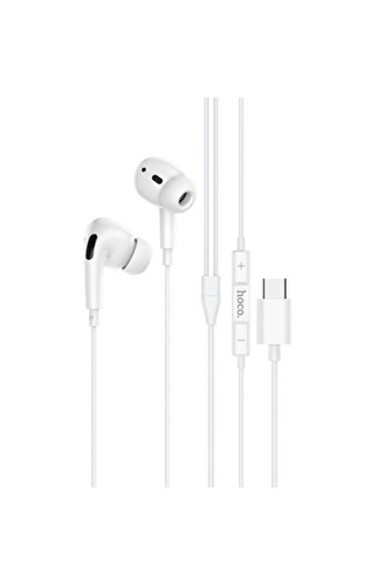 Hoco In-ear Headphones with Microphone, M1 PRO, USB Type-C, White