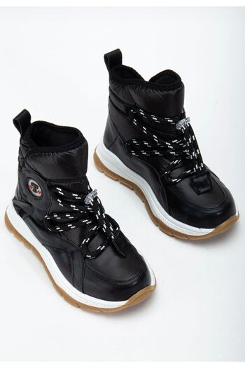 Görkem bebe ayakkabı ve tekstil Unisex Thick and Lightweight Sole Easy-To-Wear Velcro Children's Winter Boots