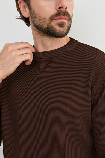 Fulla Moda Basic Crew Neck Knitwear Sweater