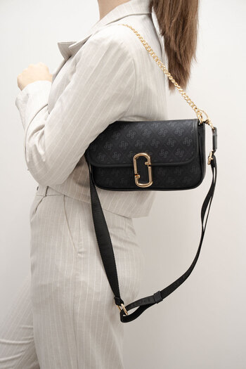 Silver Polo Women / Girls Crossbody Bag 1171-46070 Crossbody Bag M178 Black-Matte Black