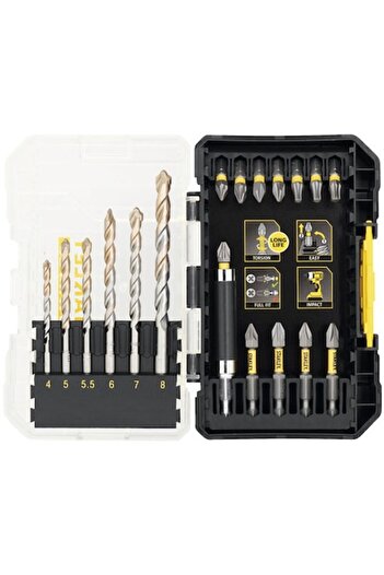 Stanley STA88552 Drill Bit Set 19 Pieces with Magnetic Adapter