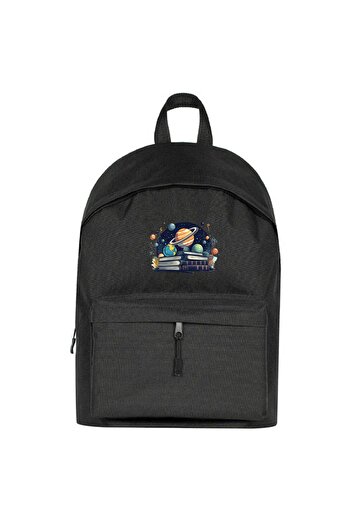 CrowsGate Book Planets Backpack Black Color