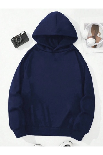 AFROGİYİM Women's Star Back Printed Ribbed 2 Thread Hooded Sweatshirt