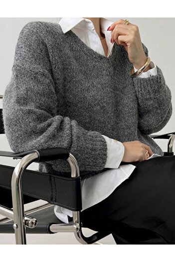 SHEIN sweater, gray