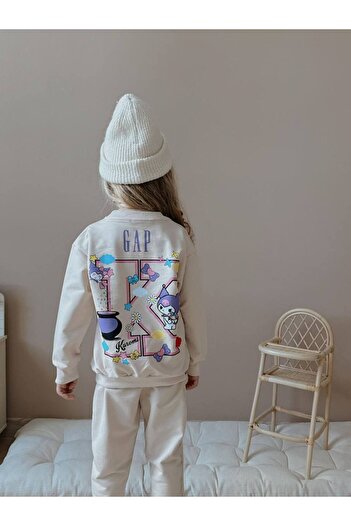 Jolly Kids Girl's Spanish-Style Flared Striped Tracksuit Winter Set