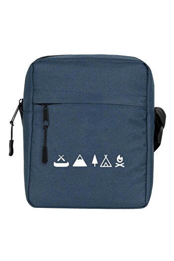 CrowsGate Camp İcon Shoulder Bag Navy Blue Color