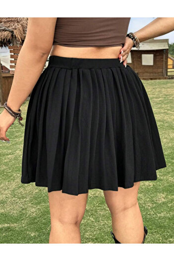 SHEIN Curve+ mini skirt, black
