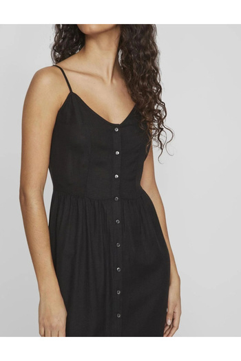 VILA midi dress, black