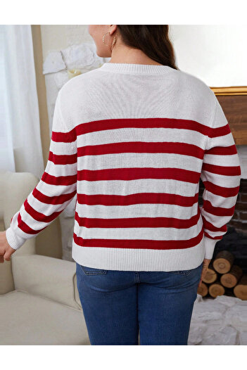 SHEIN Curve+ sweater, white