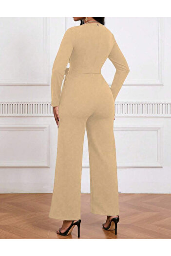 SHEIN long jumpsuit, cream