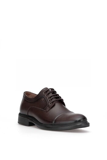 Ayakkabı Fuarı Elit 25Knbl962-1 Men's Genuine Leather Classic Shoes Brown