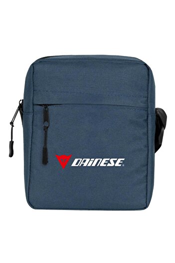 CrowsGate Dainese Logo Text Shoulder Bag Navy Blue Color