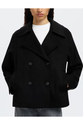 SELECTED short coat, black