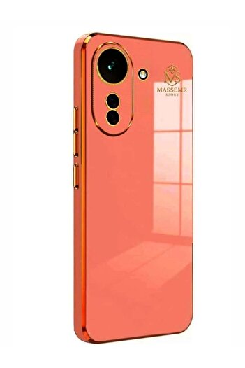 Massemr Xiaomi Redmi 13C Case Shiny Gold Foil Luxury Premium Silicone Cover Transparent Impact and Scratch Protection