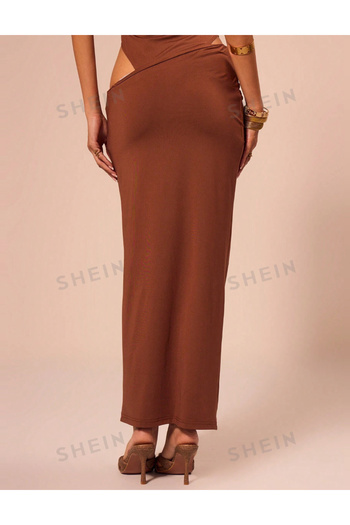 SHEIN maxi skirt, brown