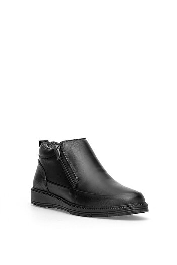 Voyager 5510 Men's Genuine Leather Flat Boots Black