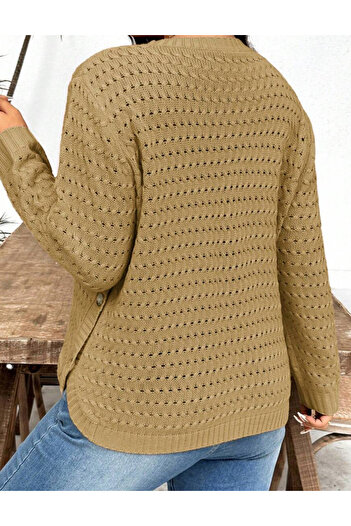 SHEIN Curve+ sweater, brown
