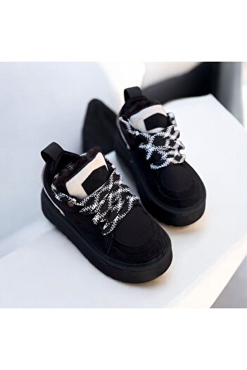 PARLAVERA Girls' Thick Sole Lace-Up Suede Boots