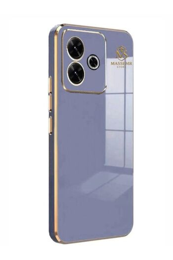 Massemr Xiaomi Redmi 13 4g Case Shiny Gold Foil Luxury Premium Silicone Cover Transparent Shock Protection