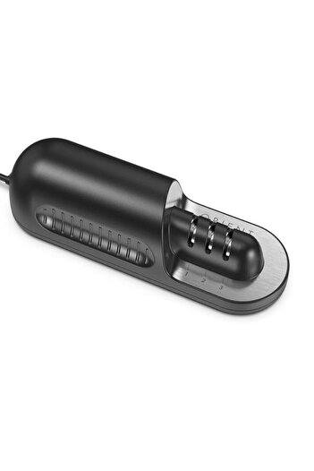 Orient Electric Knife Sharpener, Professional, 3 Sharpening Levels, Non-stick Base, Steel, Black