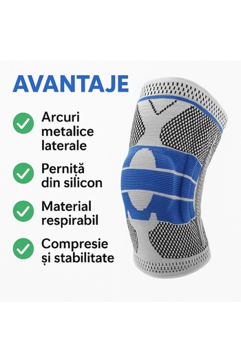 GermaNova Genunchiera Profesionala Y, GermaNova™, pentru Genunchi si Activitati Sportive, din Material Respi