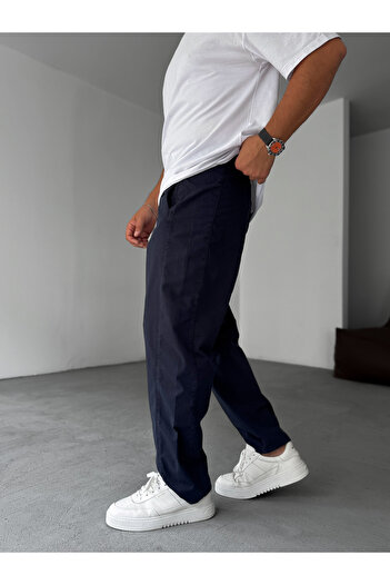 BYBASICMAN Lacivert Yanı Dikişli Pantolon YP-5029