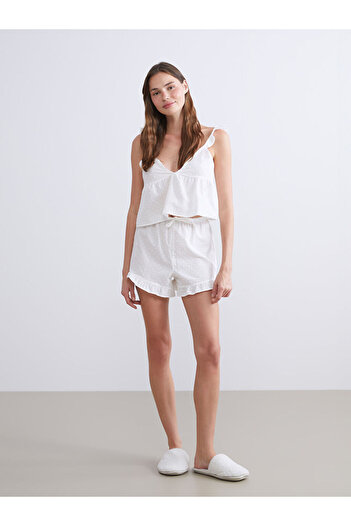 LC Waikiki Create Your Style from Uzg Store |   V-Neck Strap Women's Shorts Pajama Set