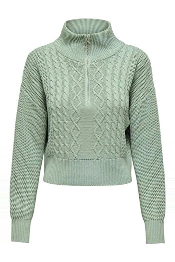 ONLY zipper sweater, green