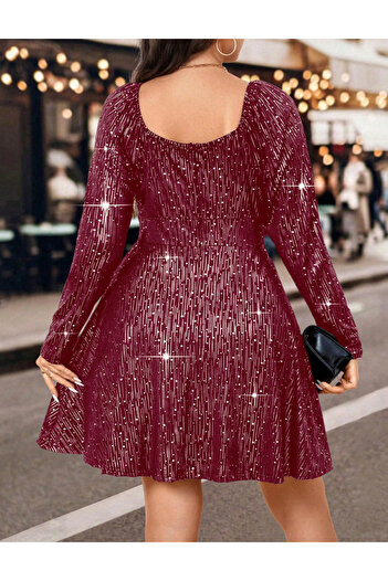 SHEIN Curve+ mini dress, cherry red