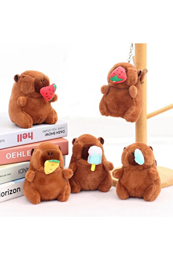 Wolawood Capybara Hoodie Plush Toy Keychain 🦫   Cute Baby Animal Figure Bag & Car Ornament Accessory
