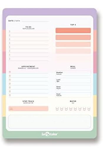 STOREMAX Snshop Color Daily Planner Block Pastel 467437