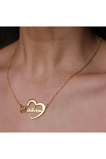Black Season Heart-shaped gold necklace | Gold or silver plated | Black Season