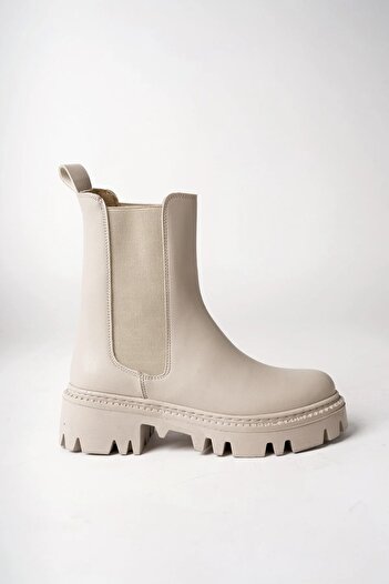 sermoda Women's Boots - Thick Sole, Elastic Sides, Water Resistant, Comfortable Wear, Women's Boots, Tan