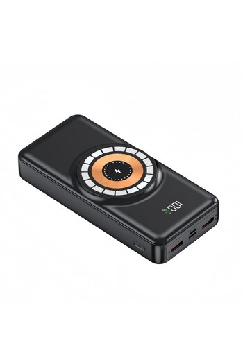OEM Power Bank, multifunctional magnetic external battery, integrated cable, fast charging, PD20W, 20000
