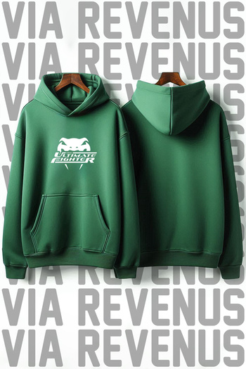Vordevia Ultimate Fighter Printed Hooded Sweatshirt