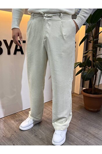 BYATA MENS STYLE Men's Baggy Velvet Trousers