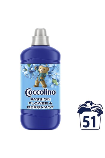 Coccolino Balsam de rufe Passion Flower Bergamont, 1.275 l, haine moi si catifelate, 51 spalari