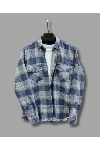 ATİLLA ÖZER Regular Fit Classic Fit Lumberjack Fabric Double Pockets Flap Pockets Button Closure