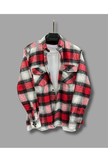 ATİLLA ÖZER Regular Fit Classic Fit Lumberjack Fabric Double Pockets Flap Pockets Button Closure