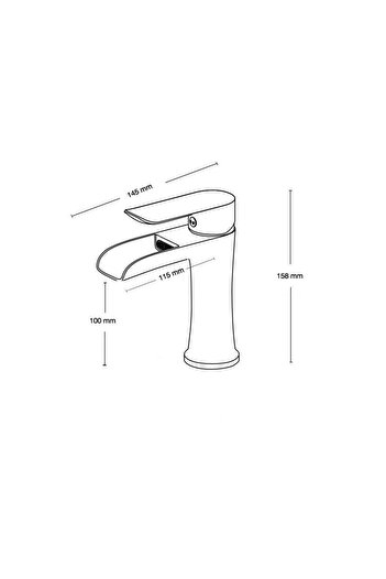 Fause Basin Faucet Waterfall Gold Gold Klb112-G