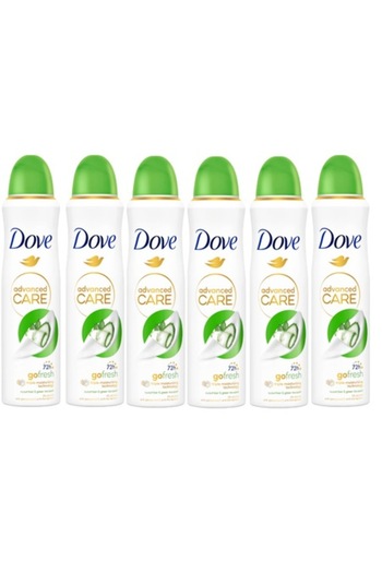 Dove Pack 6 X Advanced Care Spray Deodorant Cucumber & Green Tea, 150 ml