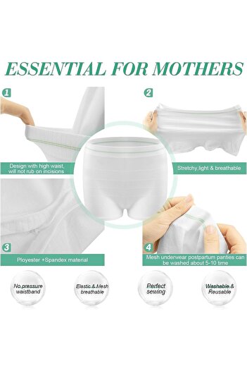 Hope Disposable Maternity Postpartum Panties, High Waist Breathable Mesh Panties C Section, Mater