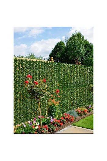 AT Performance Decorative Artificial Leaf Hedge AT PERFORMANCE, 3m x 1m, Light Green