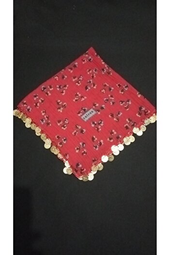 EL YAPIMI Small Size Neck Collar and Cotton Floral Patterned Small Size Gauze for the Head