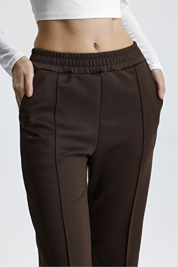 let s shine Women's Front Stitched Grass Scuba Pants