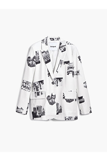 Desigual Γυναικείο Μπουφάν 25SWEW15 Λευκό