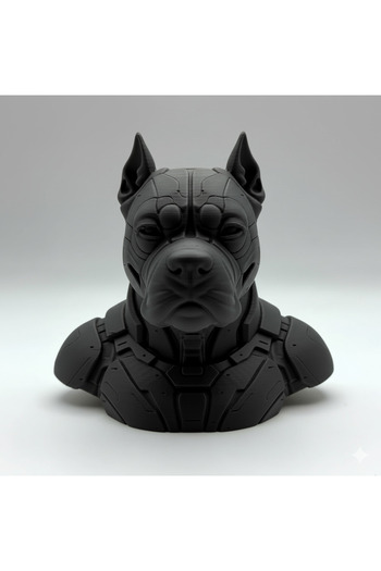 3Dprinted Amstaff Steampunk Bust